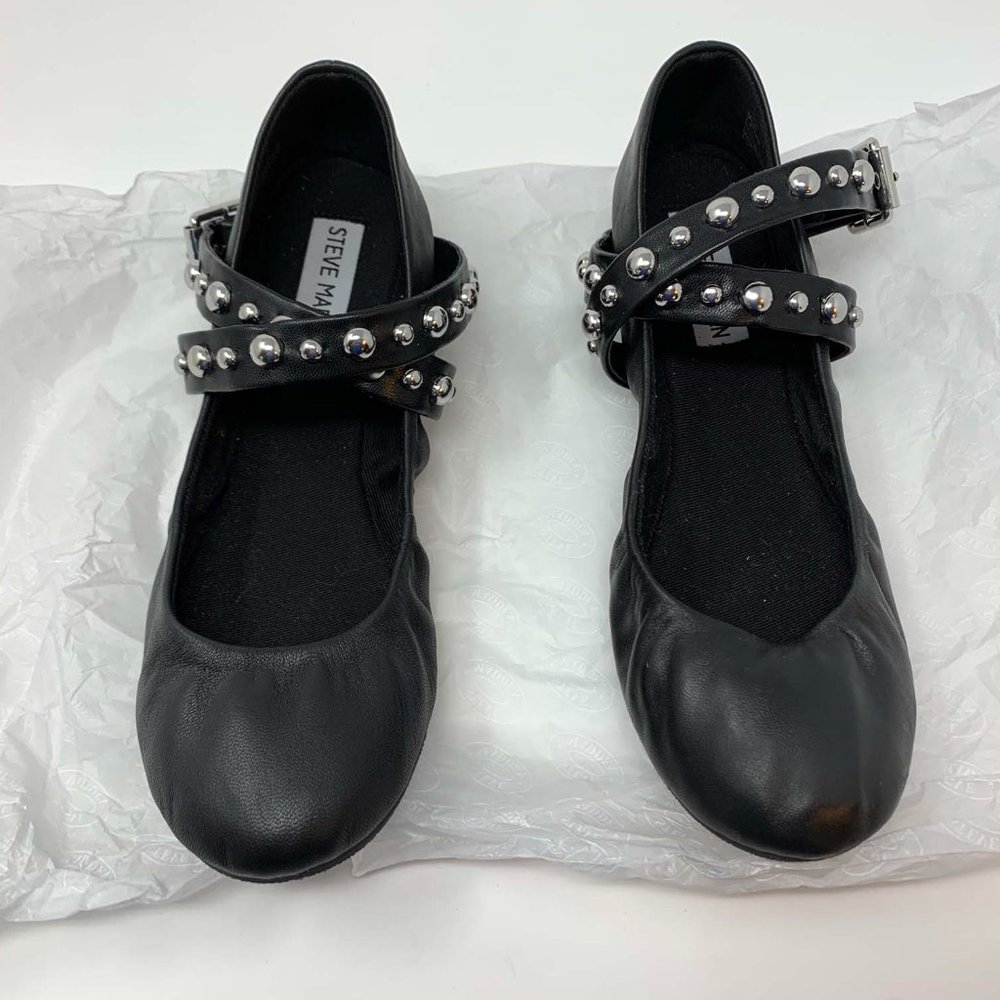 Steve Madden Women's Mollie Ballet Flat, Black 7.5